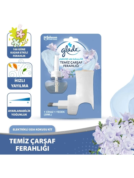 Glade Elektrikli Oda Kokusu Kit Temiz Çarşaf Ferahlığı ürün görseli 1