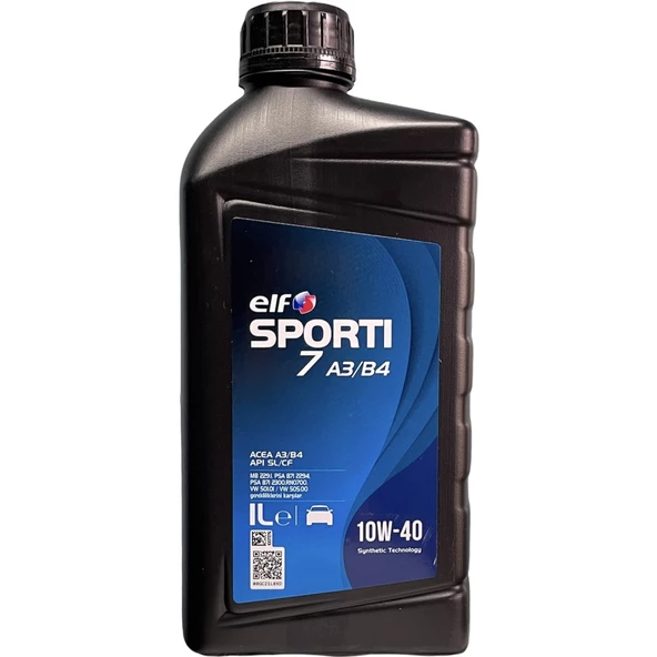 Elf Sporti 7 10W-40 Acea A3/B4 Motor Yağı 1 Litre ürün görseli 1