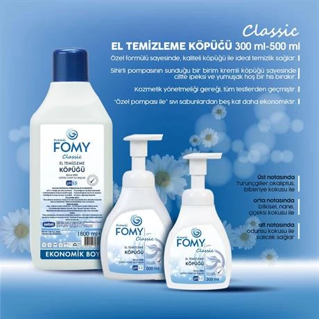 FOMY Classic Köpük Sabun Seti + PAKY Elde Bulaşık Deterjanı - Resim 8