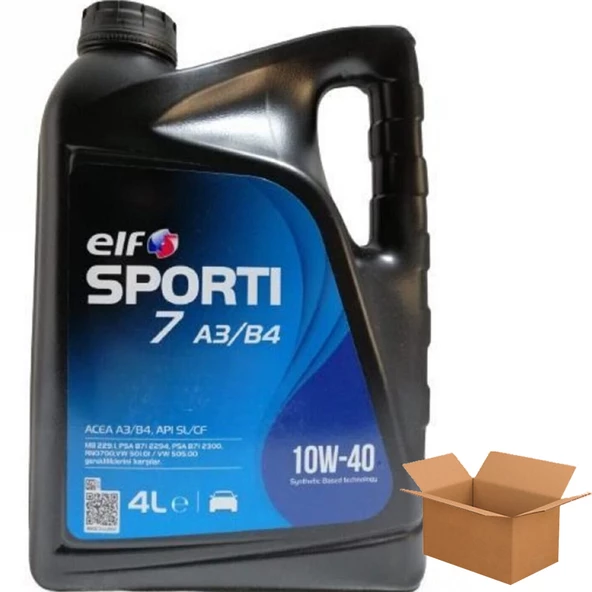 Elf Sporti 7 10W-40 Acea A3/B4 Sentetik Motor Yağı 4 x 4 L ürün görseli 1