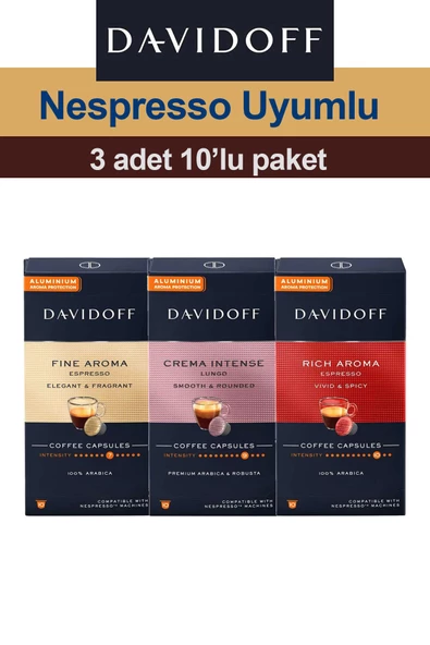 Davidoff Nespresso Uyumlu Kapsül Kahve Seti | Fine - Rich - Intense ürün görseli 1