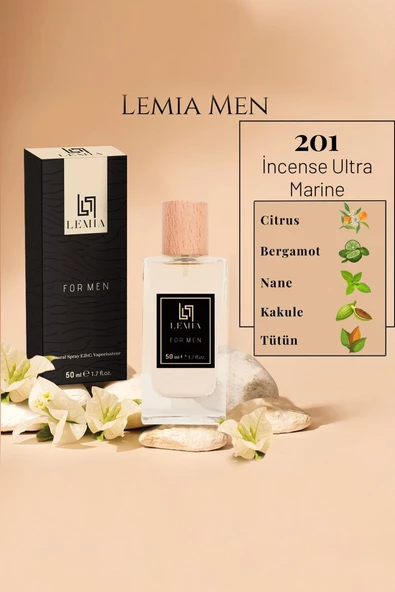 LEMİA 201 Ultra Sence Marine Erkek Edc 50ml ürün görseli 1