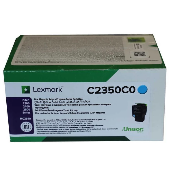 LEXMARKLexmark C2425-C2350C0 Mavi Orjinal Toner ürün görseli 1