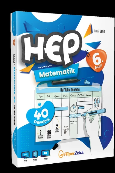 6. Sınıf Haftalık Hep Matematik 40 Deneme Hiper Zeka ürün görseli 1
