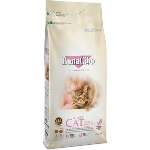 BonaCibo Kısırlaştırılmış ve Kilolu Kediler İçin Tavuklu Kedi Maması 2 Kg - Kilo Kontrolü ürün görseli 1