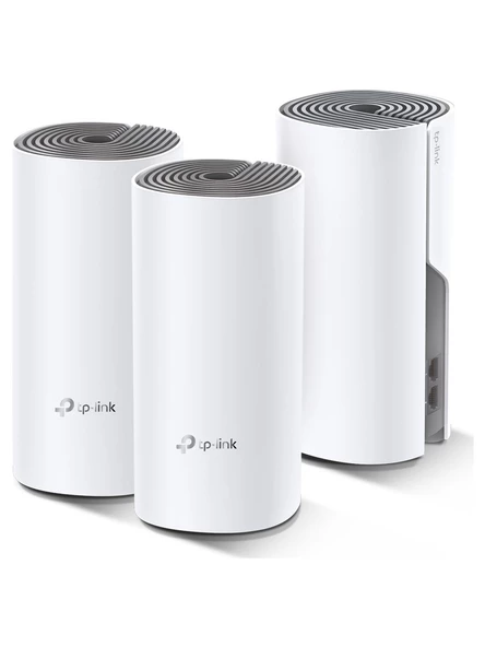 TP-Link Deco E4 (3-Pack), AC1200 Mbps, Dual-Band, 10/100Mbps Portları, 100 Cihaza Kadar Bağlanılabilirlik, 370 m2 ürün görseli 1