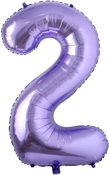 2 Rakam Mor Folyo Balon 40 inç 100 cm ürün görseli 1