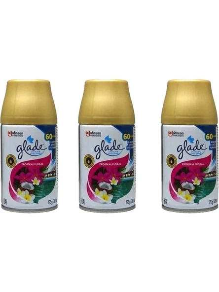 Glade Otomatik Sprey Oda Kokusu Yedek Tropikal Floral 3 x 269 ml ürün görseli 1