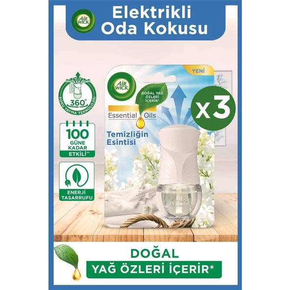 Air Wick Air Wick Elektrikli Oda Kokusu Cihaz Temizliğin Esintisi x 3 ürün görseli 1