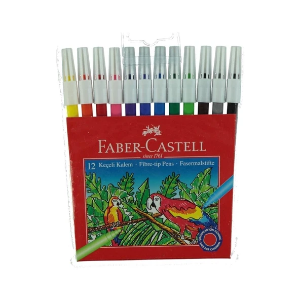 Faber-Castell Keçeli Kalem 12 Renk Yıkanabilir ürün görseli 1