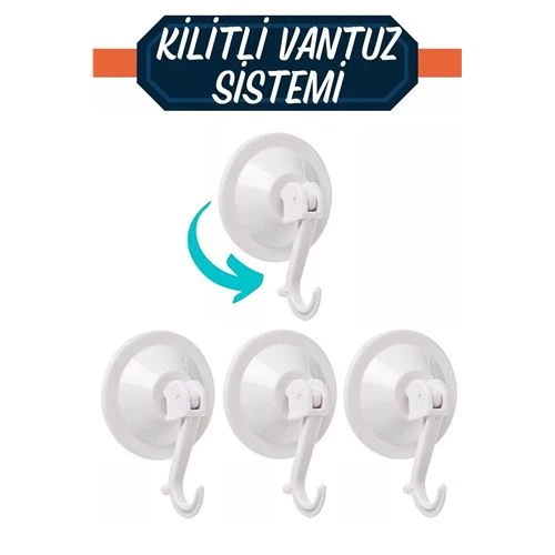 ModaCar Vantuzlu Askı 5.5 cm 4 ADET ürün görseli 1