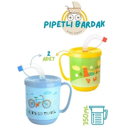 ModaCar Pipetli Bardak 2 li Momma Design ürün görseli 1