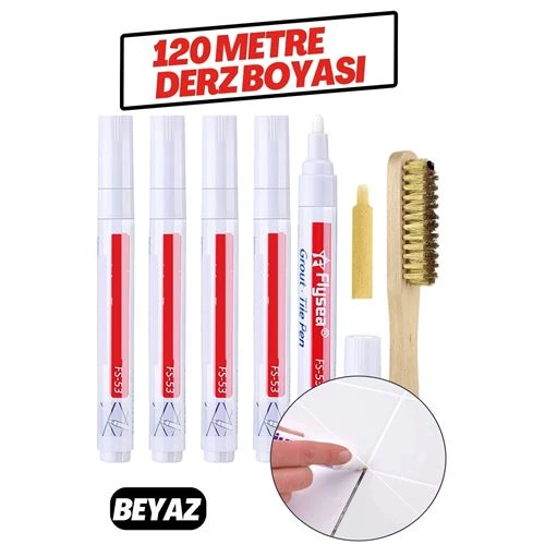 ModaCar Derz Arası 120 Metre Boyama Rötüş Kalemi BEYAZ ürün görseli 1