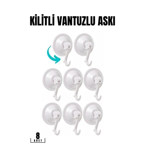 ModaCar Vantuzlu Askı 5.5 cm 8 li Paket ürün görseli 1