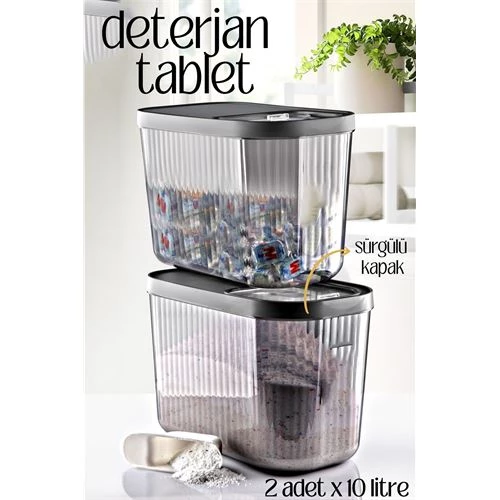 ModaCar MultiBox Deterjan Tablet Kutusu Sürgülü Kapak 10 Litre 2 ADET ürün görseli 1