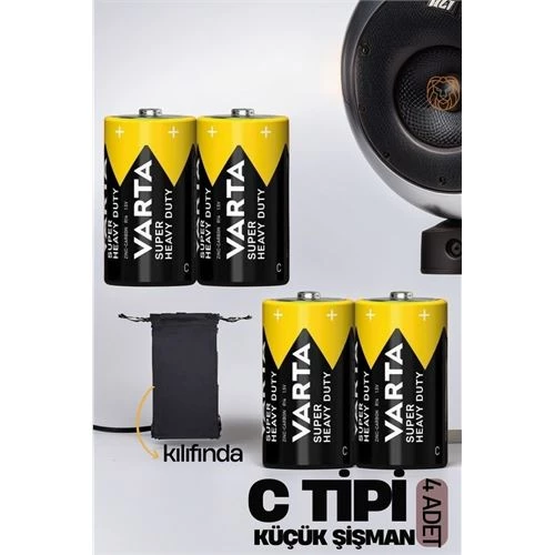 ModaCar C Tip Küçük Şişman 4 lü Pil Seti Varta ürün görseli 1