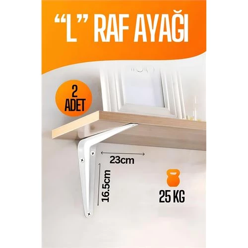 ModaCar L Raf Altı Raf Ayağı 23X16.5 cm 2 Adet ürün görseli 1