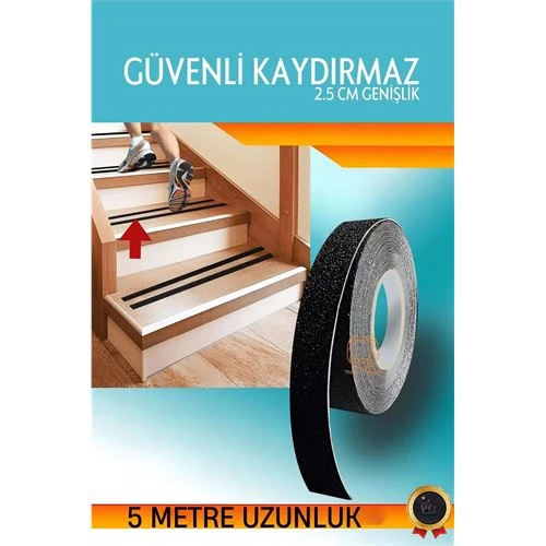 ModaCar Kuvarz Taşlı Kaydırmaz Bant 5 metre x 25 mm Merdiven Bandı ürün görseli 1