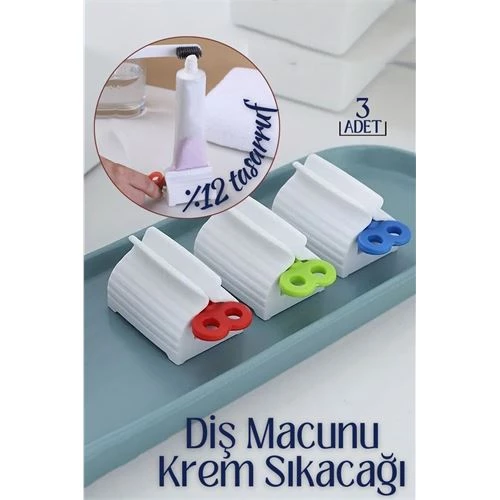 ModaCar Diş Macunu Krem Sıkacağı 3 lü Set Tuppo Design ürün görseli 1