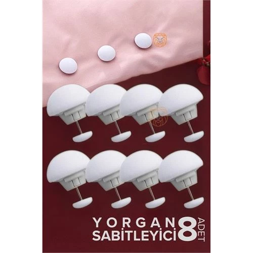 ModaCar Yorgan Çarşaf Kılıf Sabitleyici 8 Adet Mantar Model ürün görseli 1