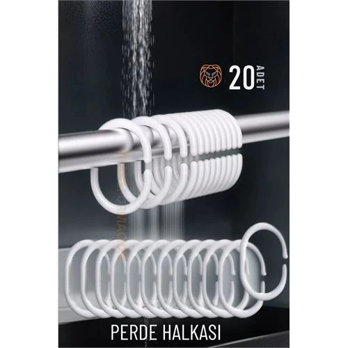 ModaCar Banyo Perde Halkaları 20 ADET ürün görseli 1