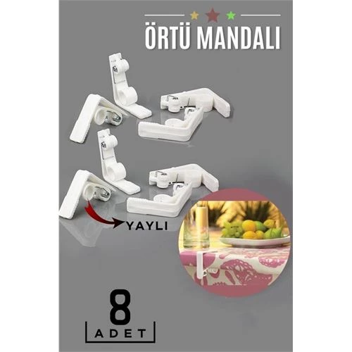 ModaCar Yaylı Masa Örtüsü Mandalı 8 ADET ürün görseli 1