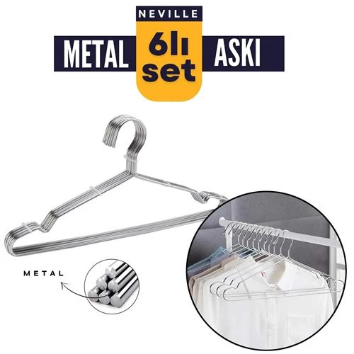 ModaCar Metal Elbise Askısı 6 ADET ürün görseli 1