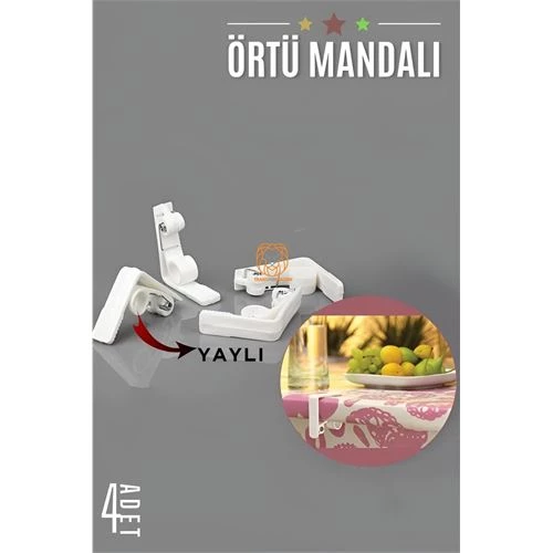 ModaCar Yaylı Masa Örtüsü Mandalı 4 ADET ürün görseli 1