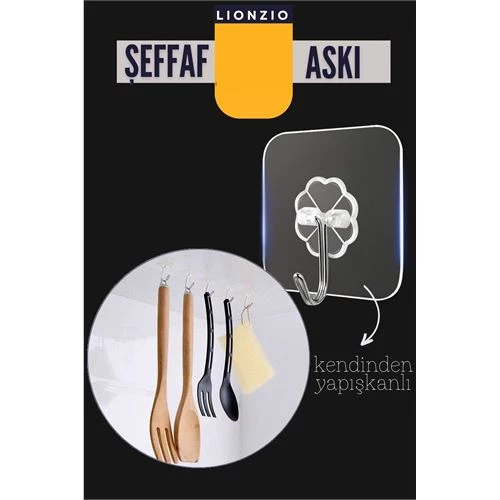ModaCar Şeffaf Yapışkanlı Askı Lionzio Design ürün görseli 1