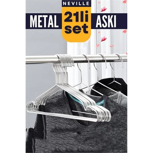 ModaCar Neville 21 Adet Metal Askı Seti ürün görseli 1