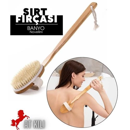ModaCar Novellini Doğal Banyo Sırt ve Selülit Fırçası ürün görseli 1