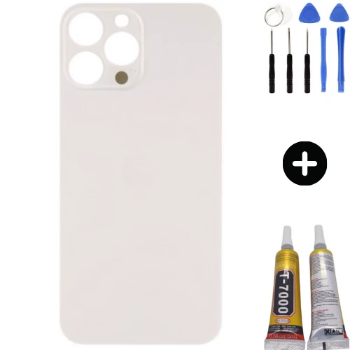 iPhone 14 Pro Max Uyumlu Arka Pil Batarya Kapak Gold + Montaj Seti ürün görseli 1
