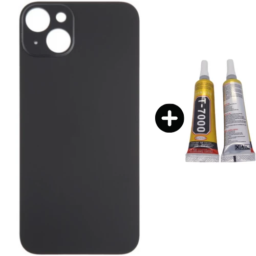 iPhone 15 Plus Uyumlu Arka Pil Batarya Kapak Siyah + B7000 ürün görseli 1