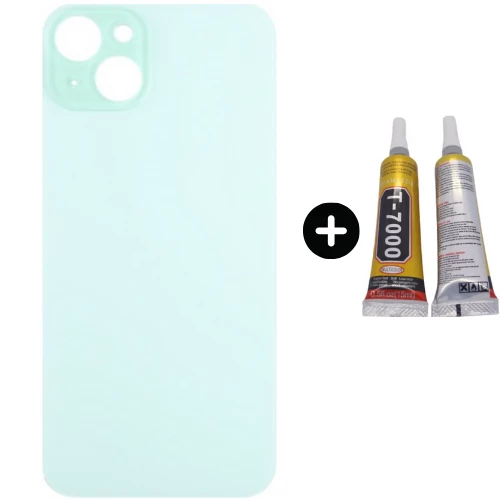 iPhone 15 Plus Uyumlu Arka Pil Batarya Kapak Yeşil + B7000 ürün görseli 1