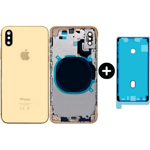 iPhone XS Uyumlu Boş Kasa Gold + Sıvı Ve Toz Bandı ürün görseli 1