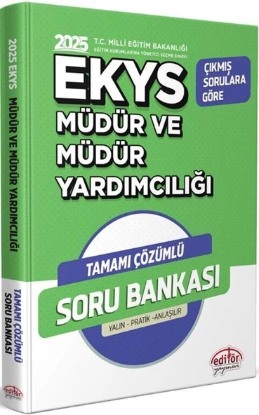 2025 MEB EKYS Müdür ve Müdür Yardımcılığı Soru Bankası Editör Yayınları ürün görseli 1