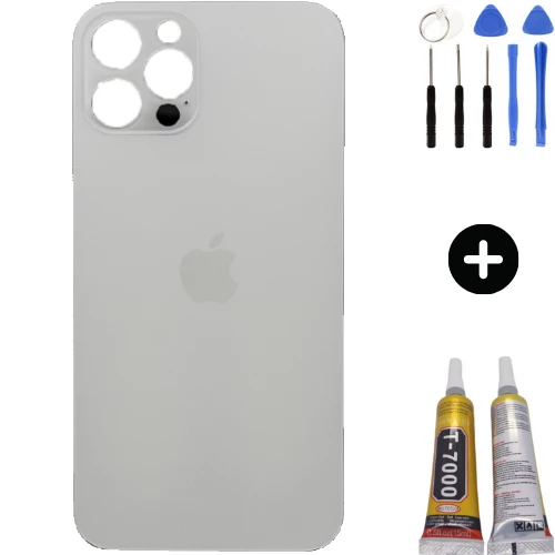 iPhone 12 Pro Uyumlu Arka Pil Batarya Kapak Beyaz + Montaj Seti ürün görseli 1