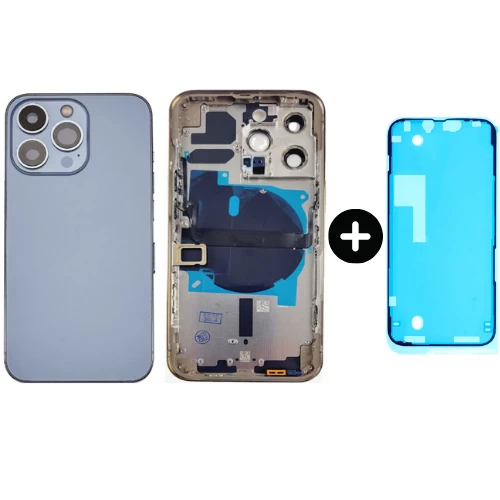 iPhone 13 Pro Uyumlu Boş Kasa Mavi + Sıvı Ve Toz Bandı ürün görseli 1