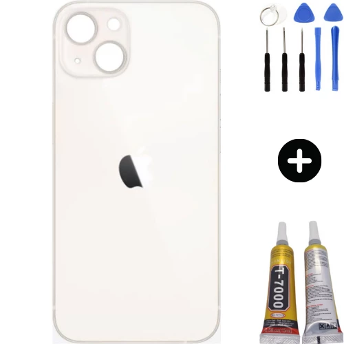 iPhone 13 Mini Uyumlu Arka Pil Batarya Kapak Beyaz + Montaj Seti ürün görseli 1