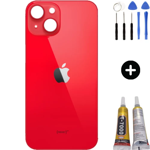 iPhone 14 Uyumlu Arka Pil Batarya Kapak Kırmızı + Montaj Seti ürün görseli 1