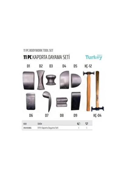 Rico 016-Rc3864 11 Pc Kaporta Dayama Seti ürün görseli 1