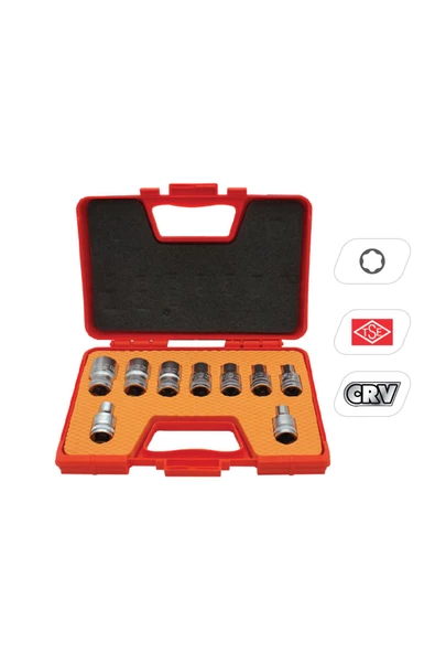 Rico 007-rc9010 9pc 1/2 Iç Torx E Lokma Seti ürün görseli 1