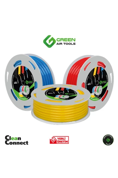 Green Air Tools Green 5*8 PU Pnömatik Makaralı Hava Hortumu ürün görseli 1