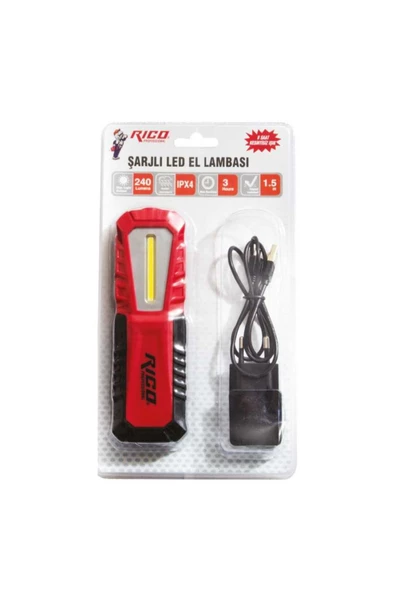 Rico 013-RC0037 K16 240Lm Şarjlı Led Lamba ürün görseli 1