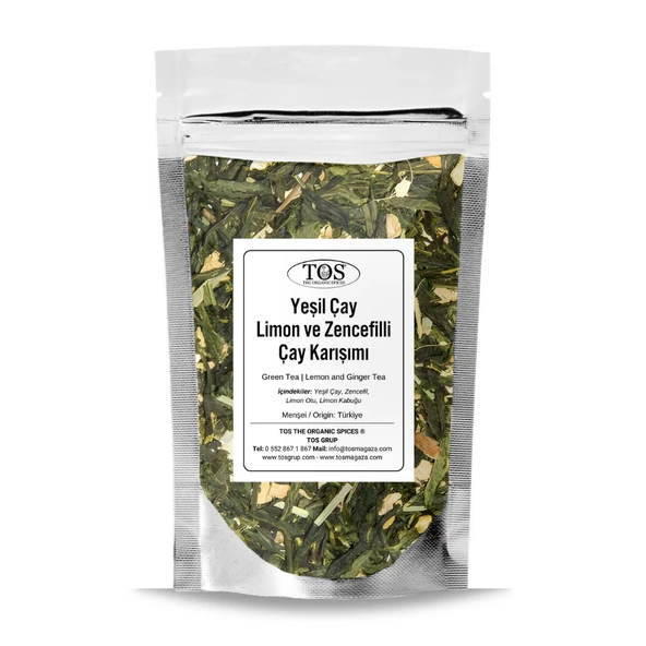 Yeşil Çay / Limon ve Zencefilli Çay 100 gr (1. Kalite) ürün görseli 1