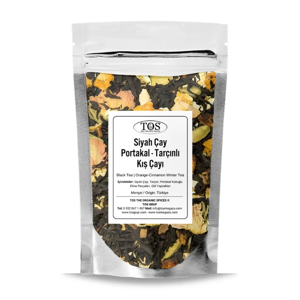 Siyah Çay / Portakal -Tarçınlı Kış Çayı 250 gr (1. Kalite) ürün görseli 1