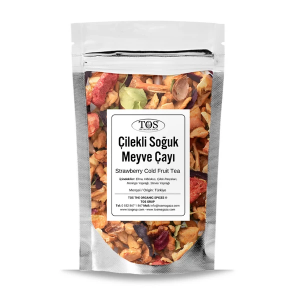 Çilekli Soğuk Meyve Çayı 40 gr (1. Kalite) ürün görseli 1