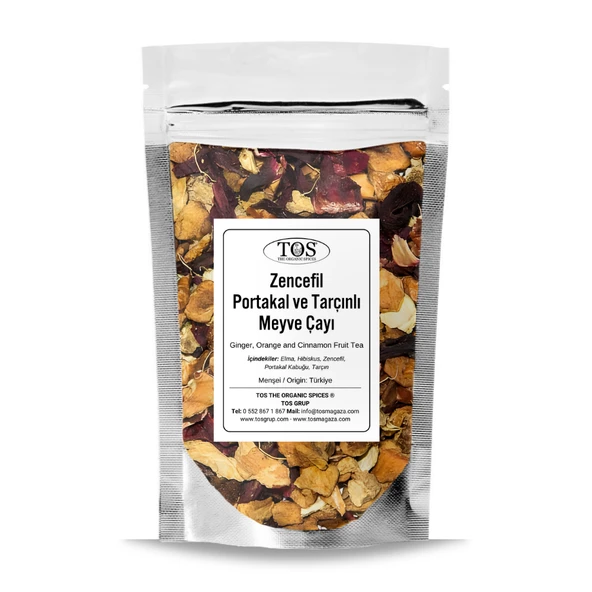 Zencefil Portakal ve Tarçınlı Meyve Çayı  40 gr (1. Kalite) ürün görseli 1