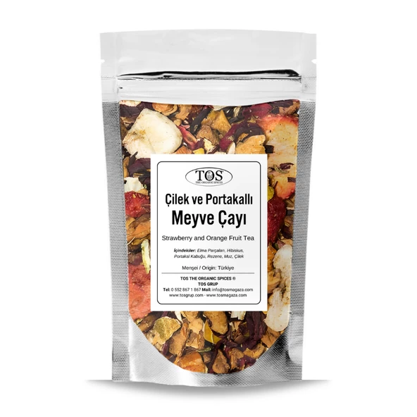 Çilek ve Portakallı Meyve Çayı 250 gr (1. Kalite) ürün görseli 1