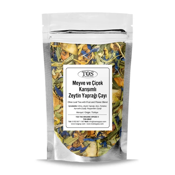 Meyve ve Çiçek Karışımlı Zeytin Yaprağı Çayı 250 gr (1. Kalite) ürün görseli 1